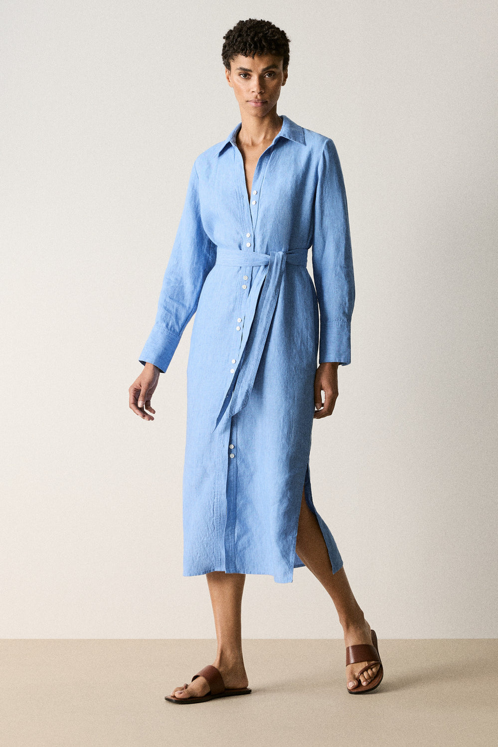 Delave Linen Shirt Dress