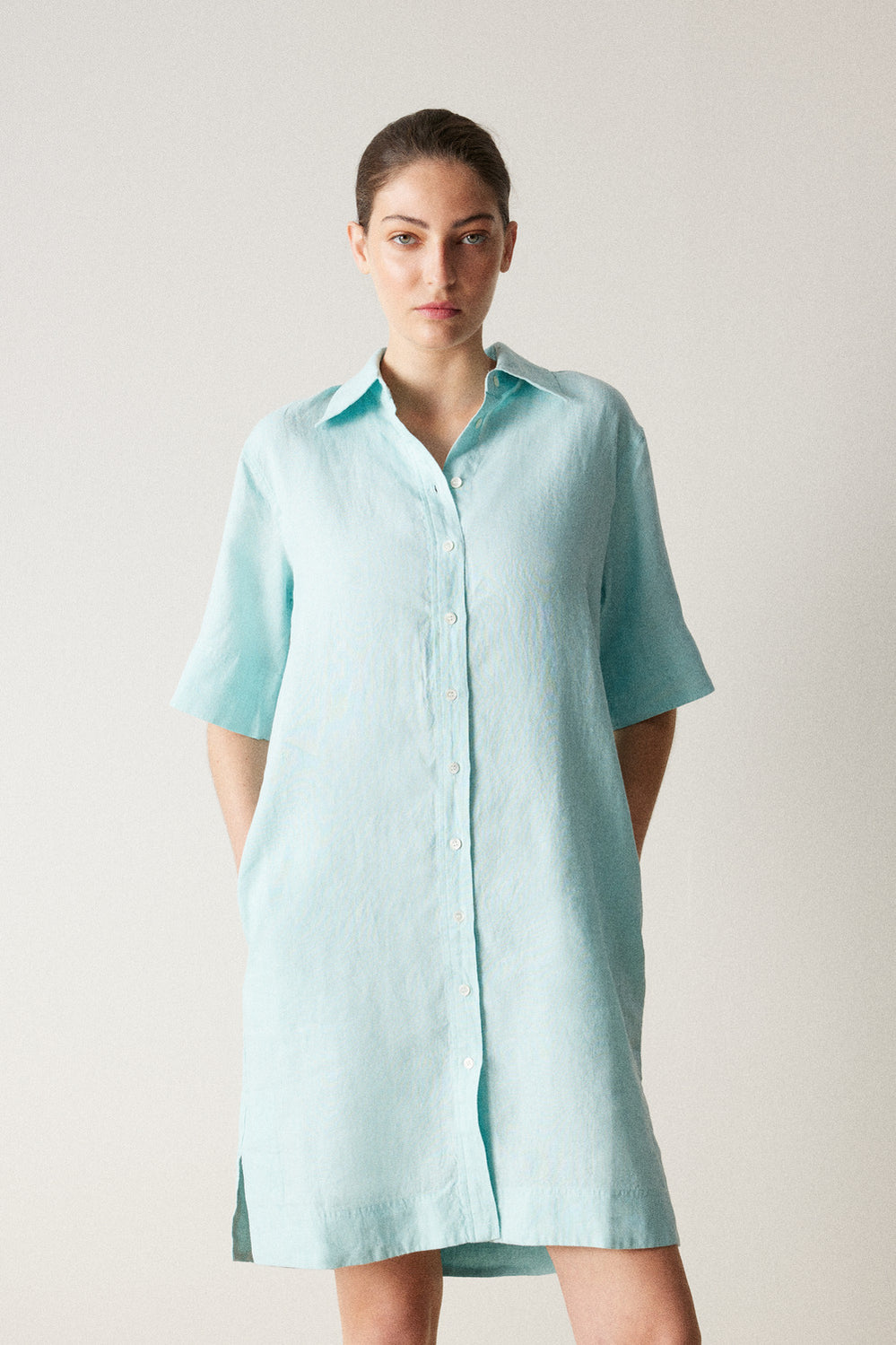 Delave Linen Shift Dress