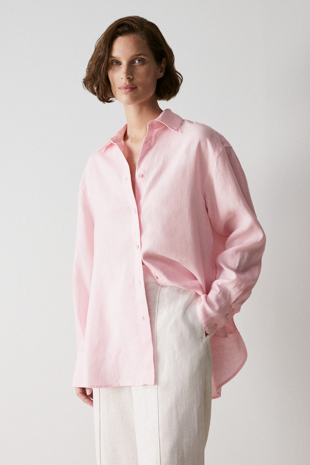 Linen Relaxed Long Sleeve Shirt