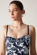 Floral Ruched One Piece Swimsuit