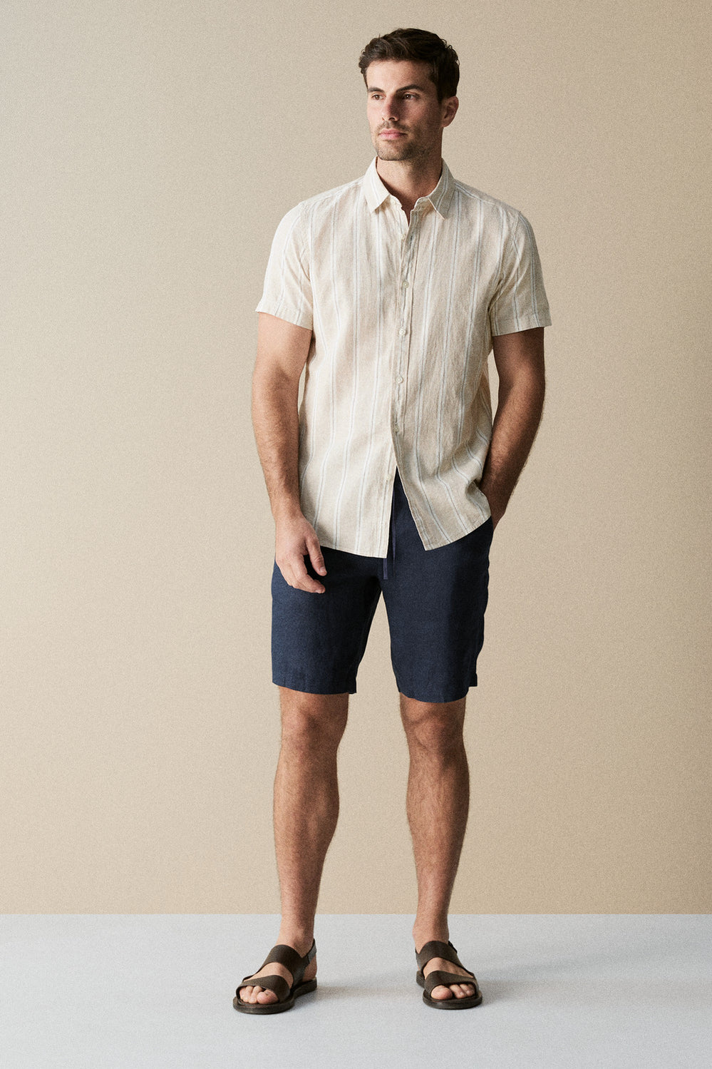 Linen Drawstring Short