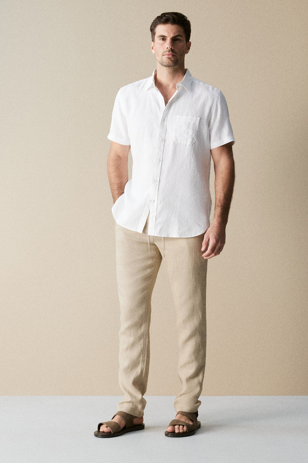 Linen Drawstring Pant