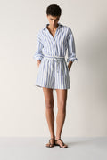 Yarn Dyed Linen Stripe Short