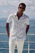 Regular Fit Linen Cotton Stripe Shirt