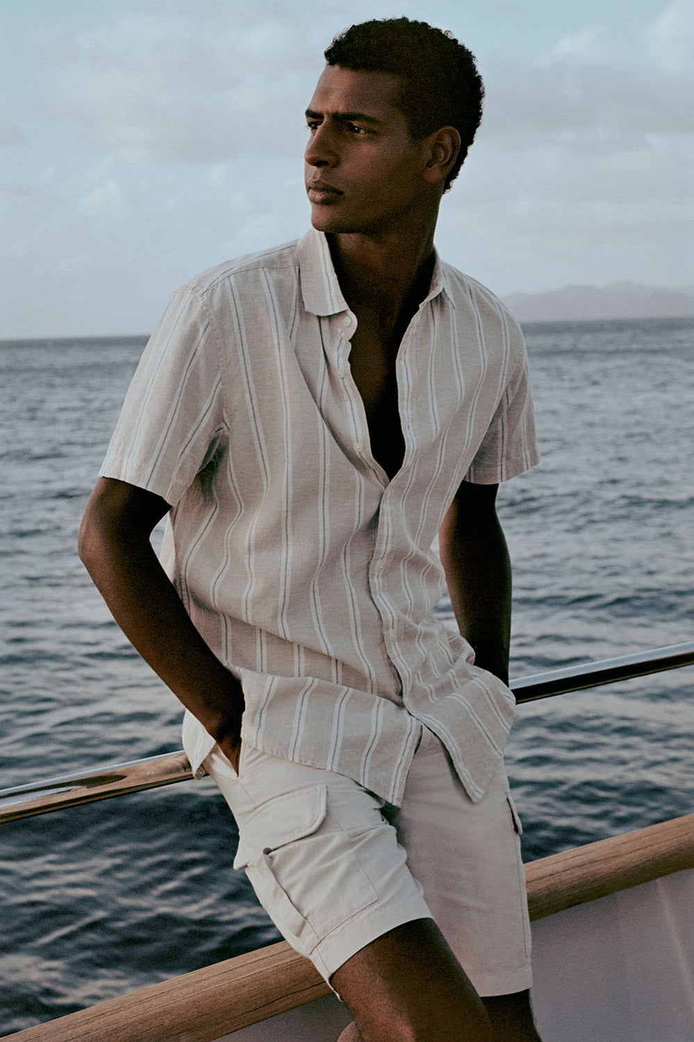 Regular Fit Linen Cotton Stripe Shirt