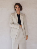 Italian Linen Cotton Basket Weave Blazer