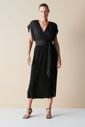 Georgette Micropleat Wrap Dress