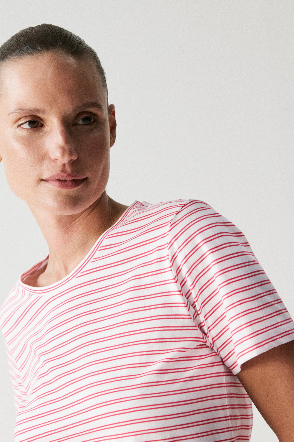 Pima Cotton Twin Stripe T-Shirt