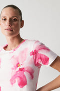 Pima Cotton Floral Print T-Shirt