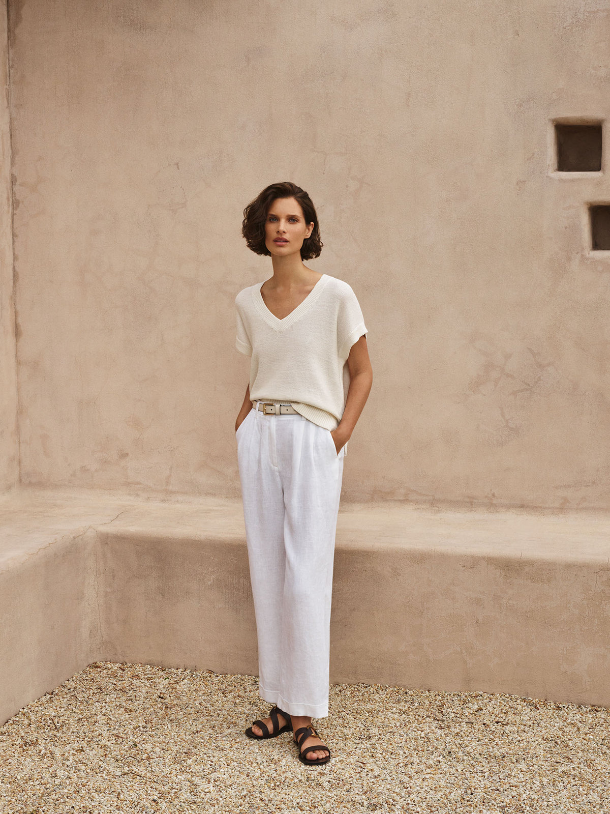 Linen Pleat Front Pant