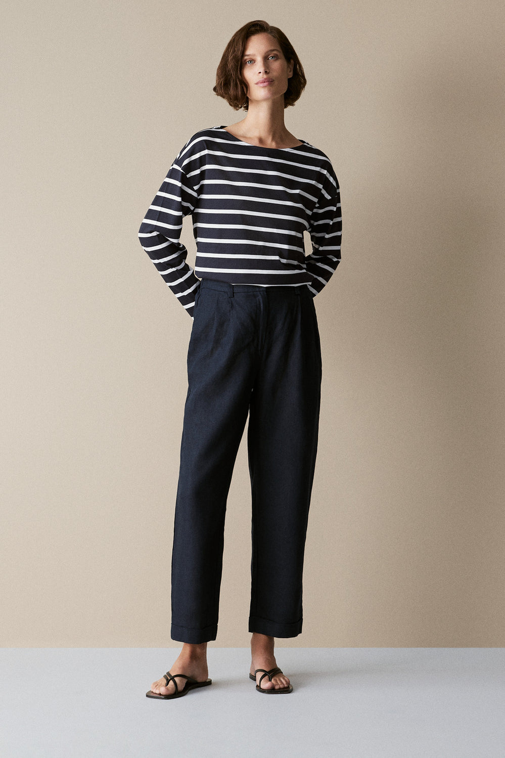 Linen Pleat Front Pant