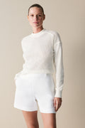 Cotton Cashmere Pointelle Knit
