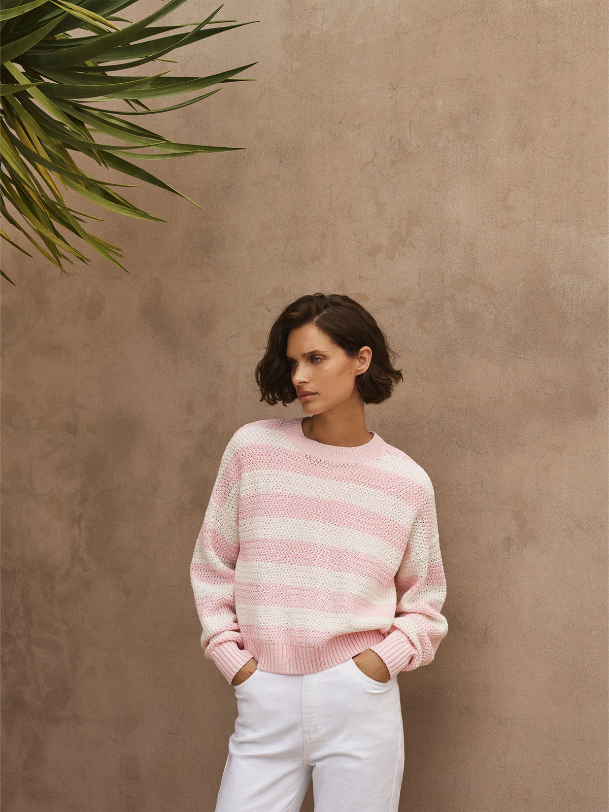 Mercerised Cotton Relaxed Stripe Knit