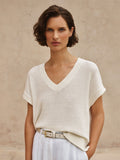Mercerised Cotton Relaxed Knit T-Shirt