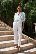 Linen Twill Straight Leg Pant