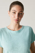 Linen Cotton Relaxed Knit T-Shirt