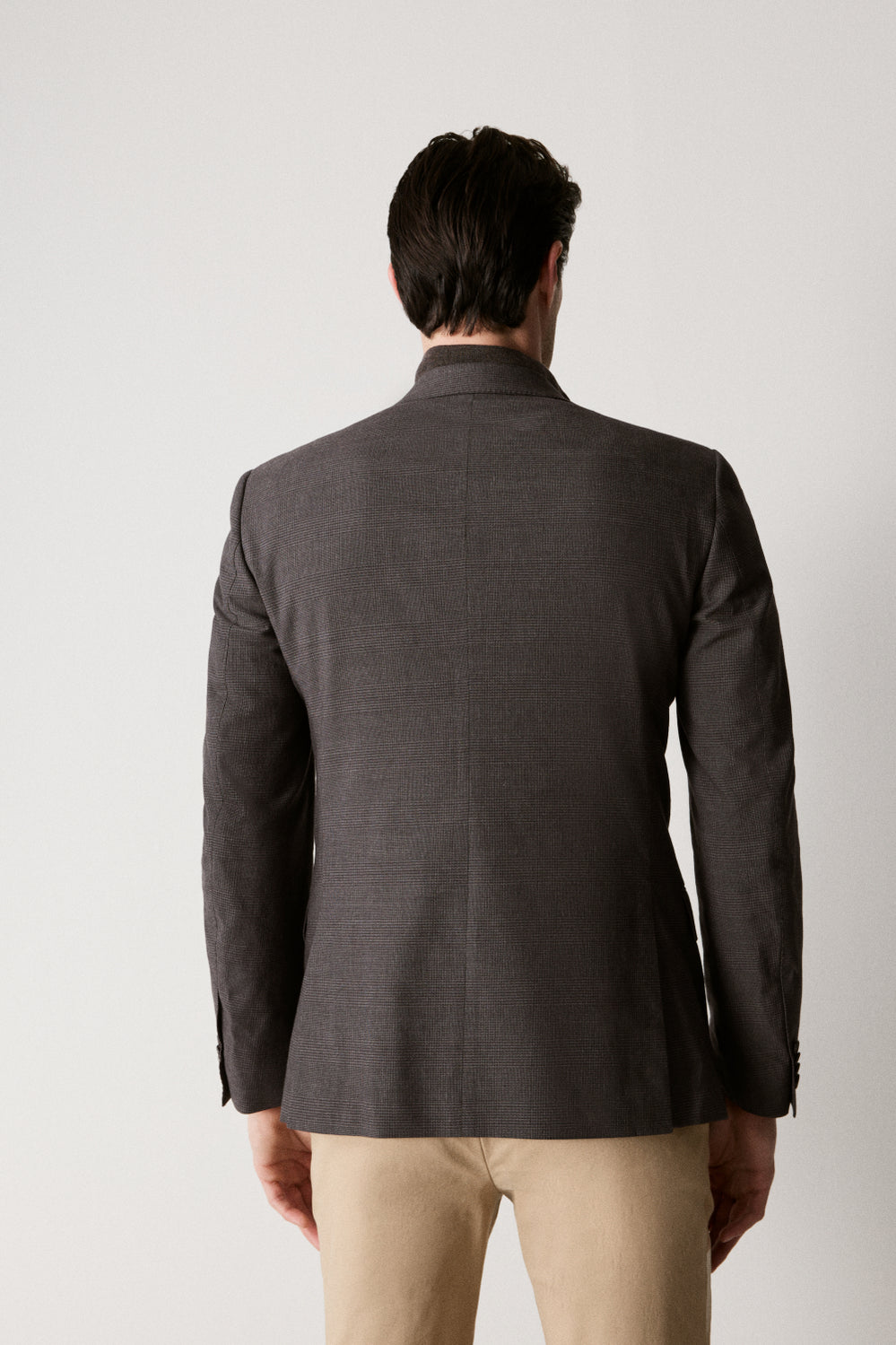 Tailored Fit Italian Prince Of Wales Check Blazer