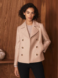 Italian Wool Cashmere Blend Peacoat
