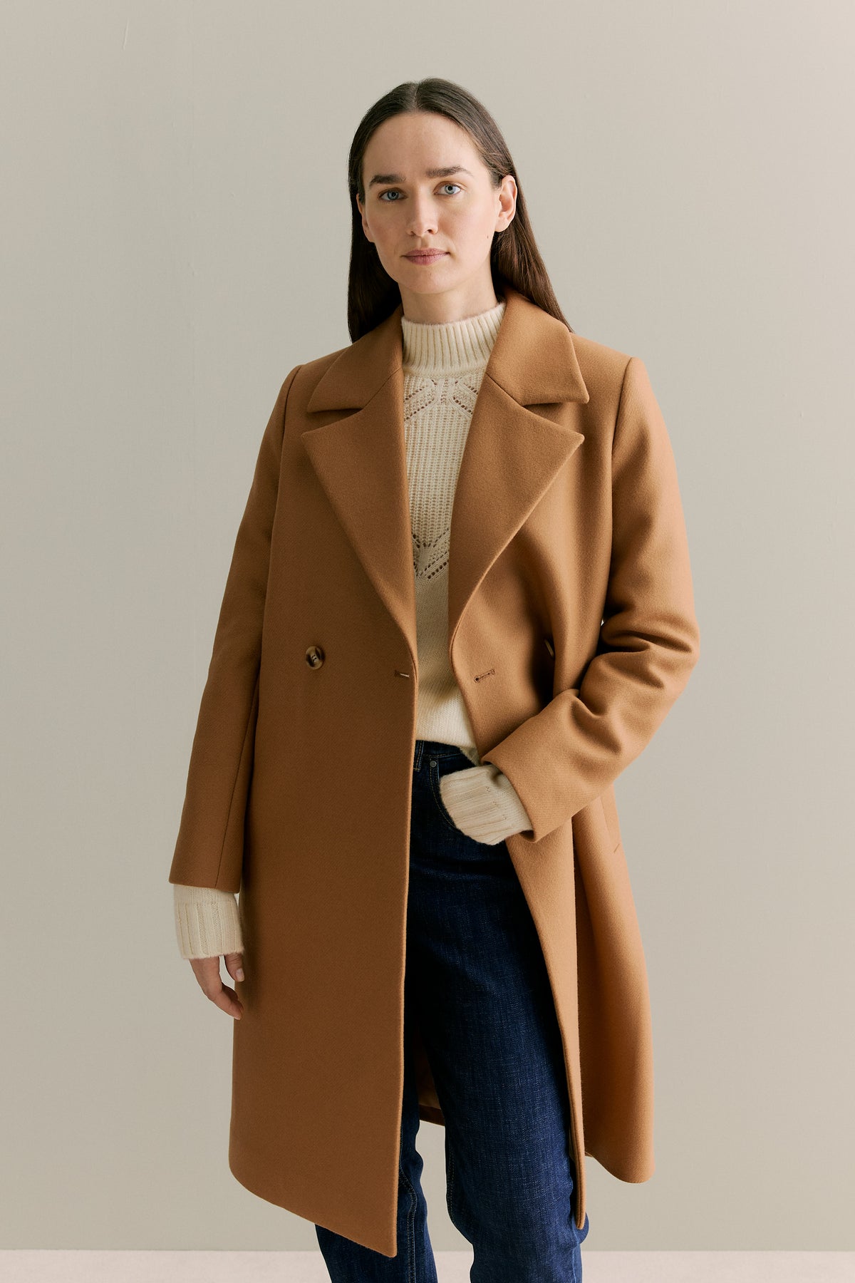 Italian Wool Blend Car Coat