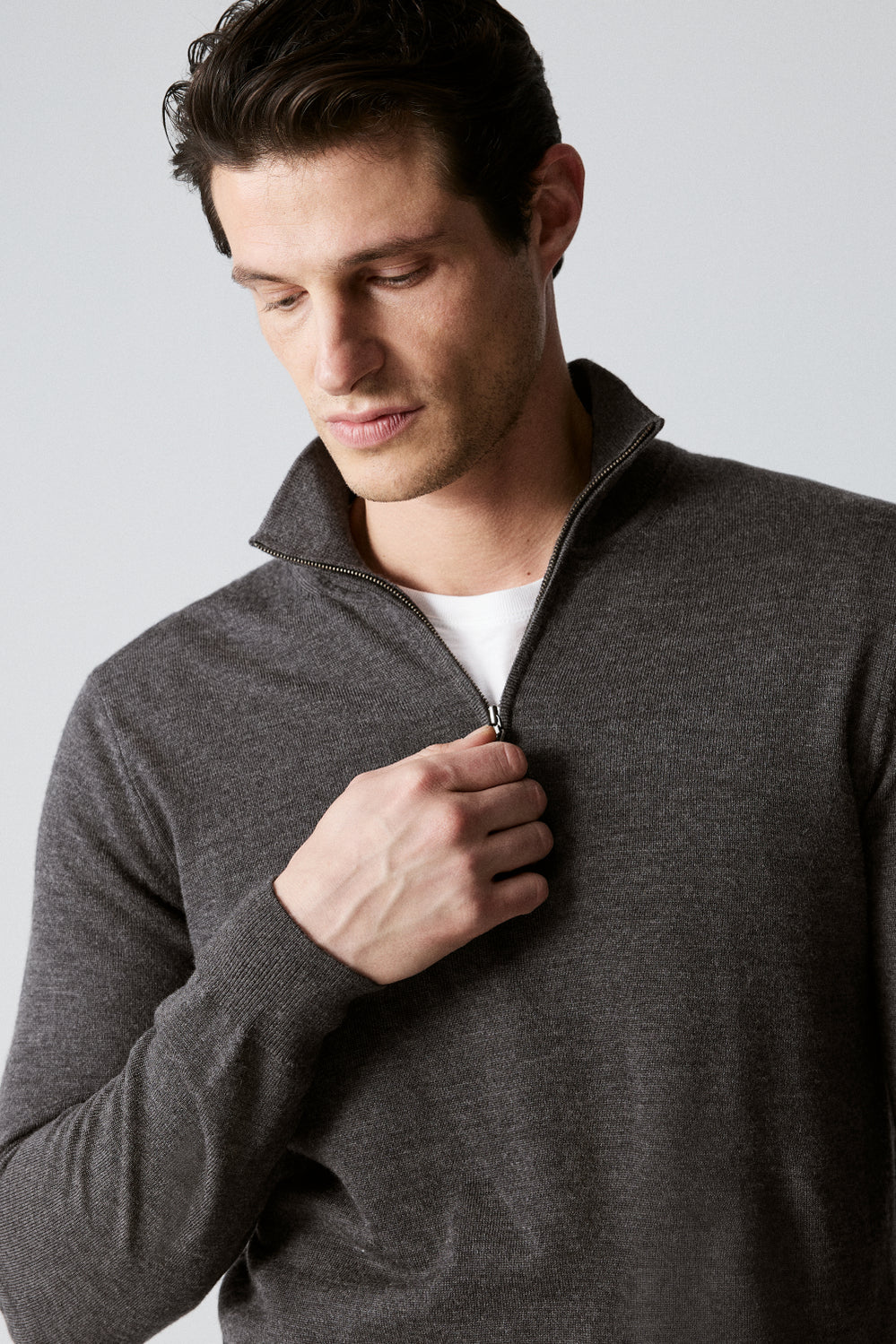 Merino Half Zip Knit