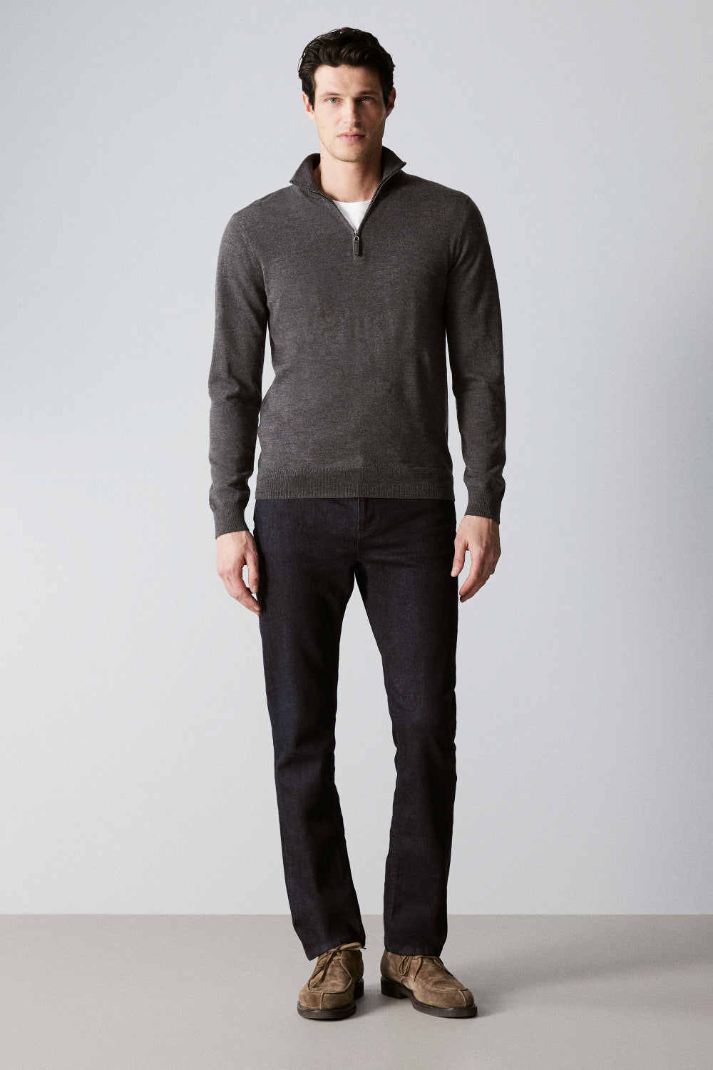 Merino Half Zip Knit