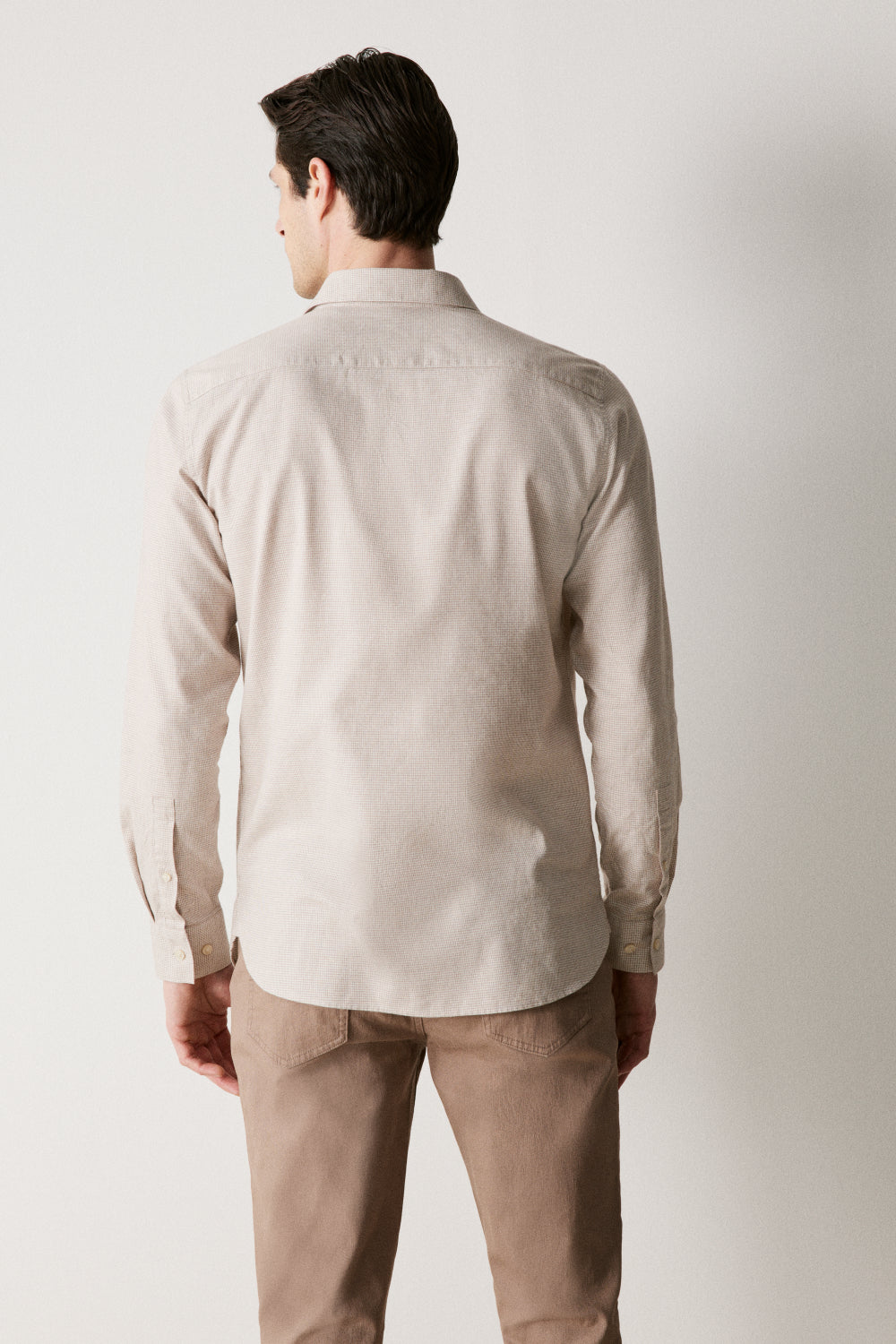 Tailored Fit Cotton Puppytooth Shirt