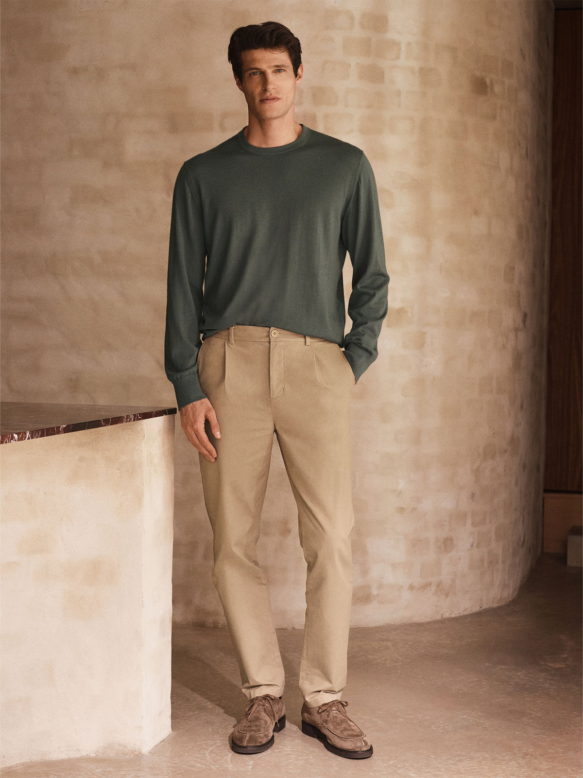 Pleat Front Chino Pant