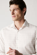 Tailored Fit Cotton Twill Window Pane Check Shirt