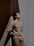 Wool Cable Knit Crew