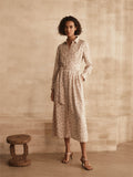 Modal Ocelot Print Shirt Dress