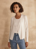 Fine Rib Waterfall Cardigan