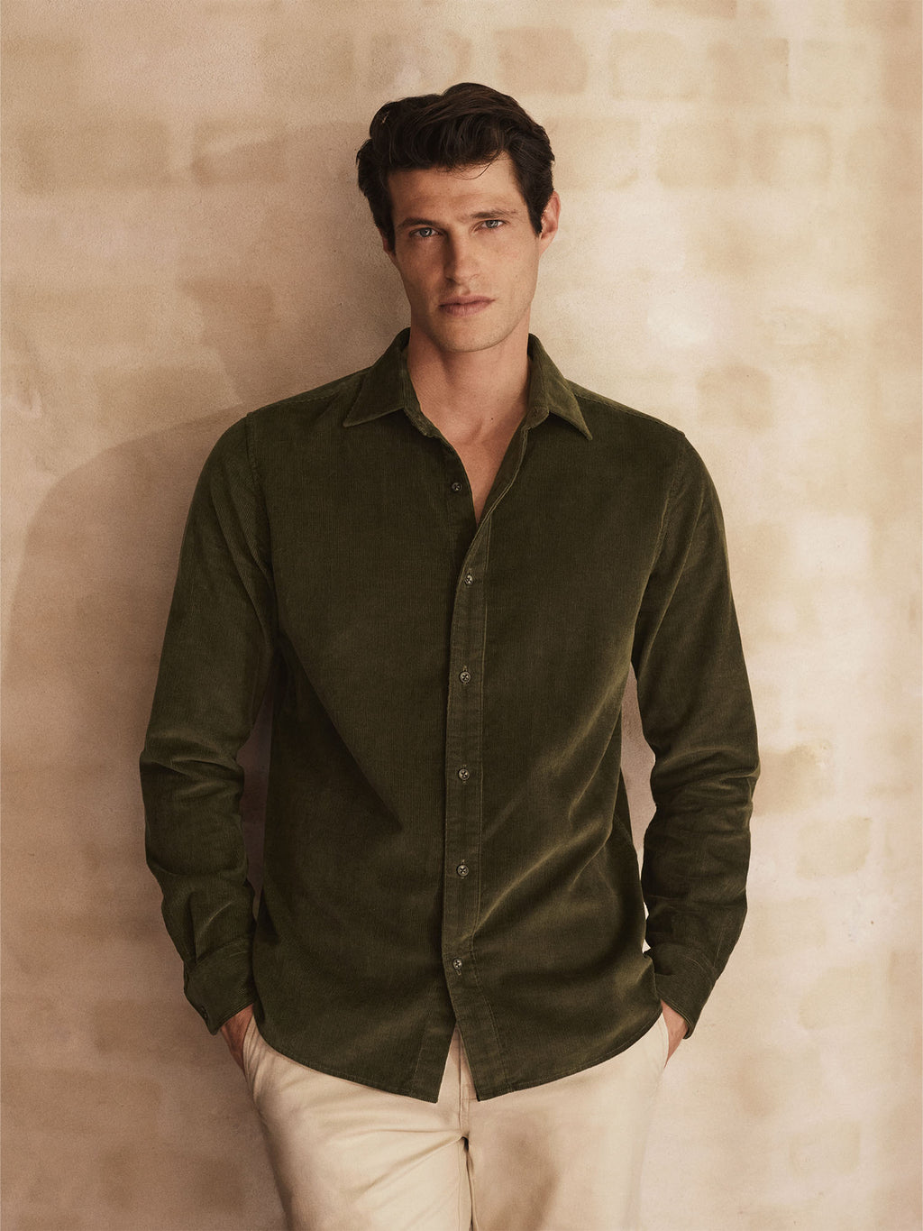Regular Fit Cotton Cord Shirt