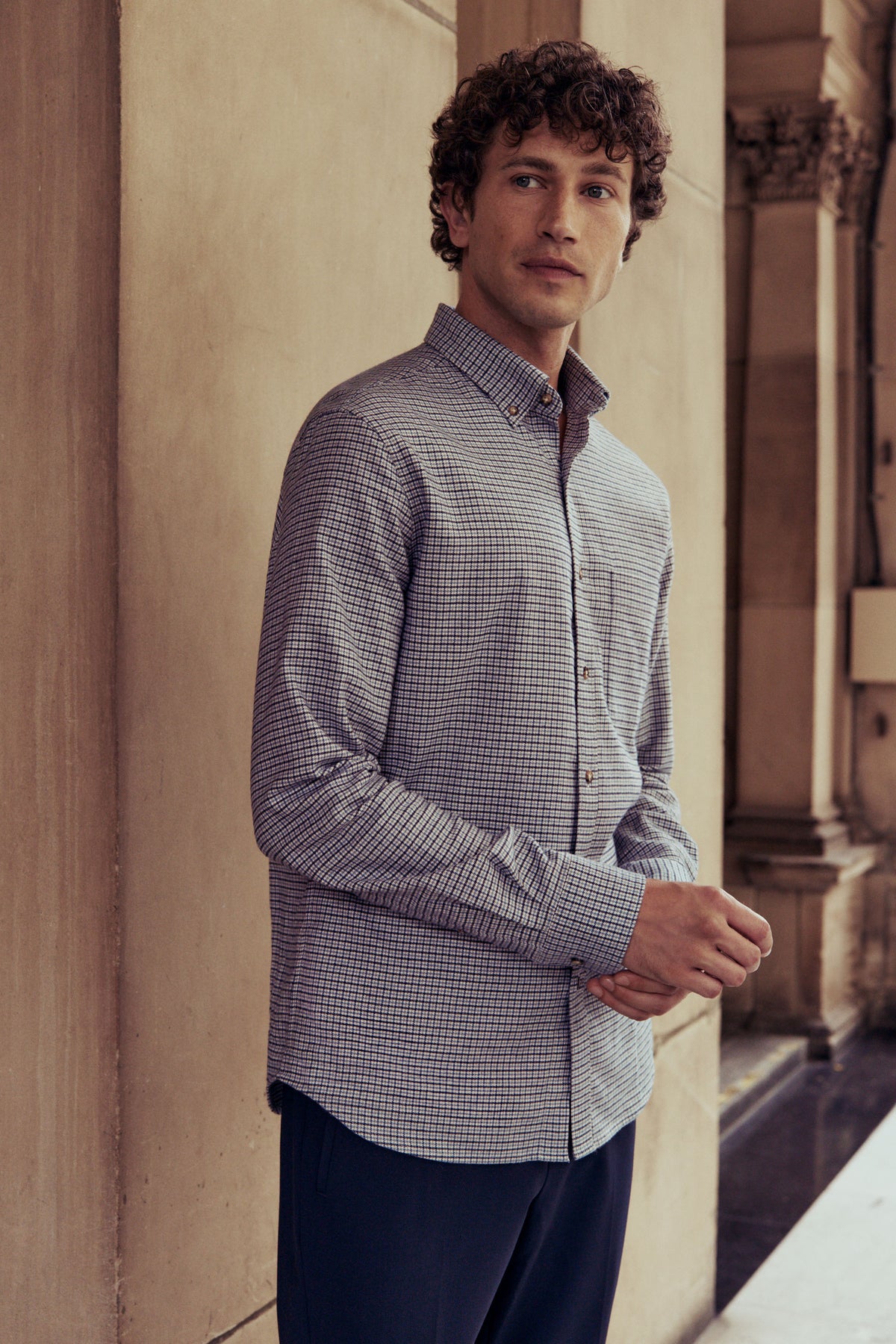 Regular Fit Brushed Cotton Estate Check Shirt