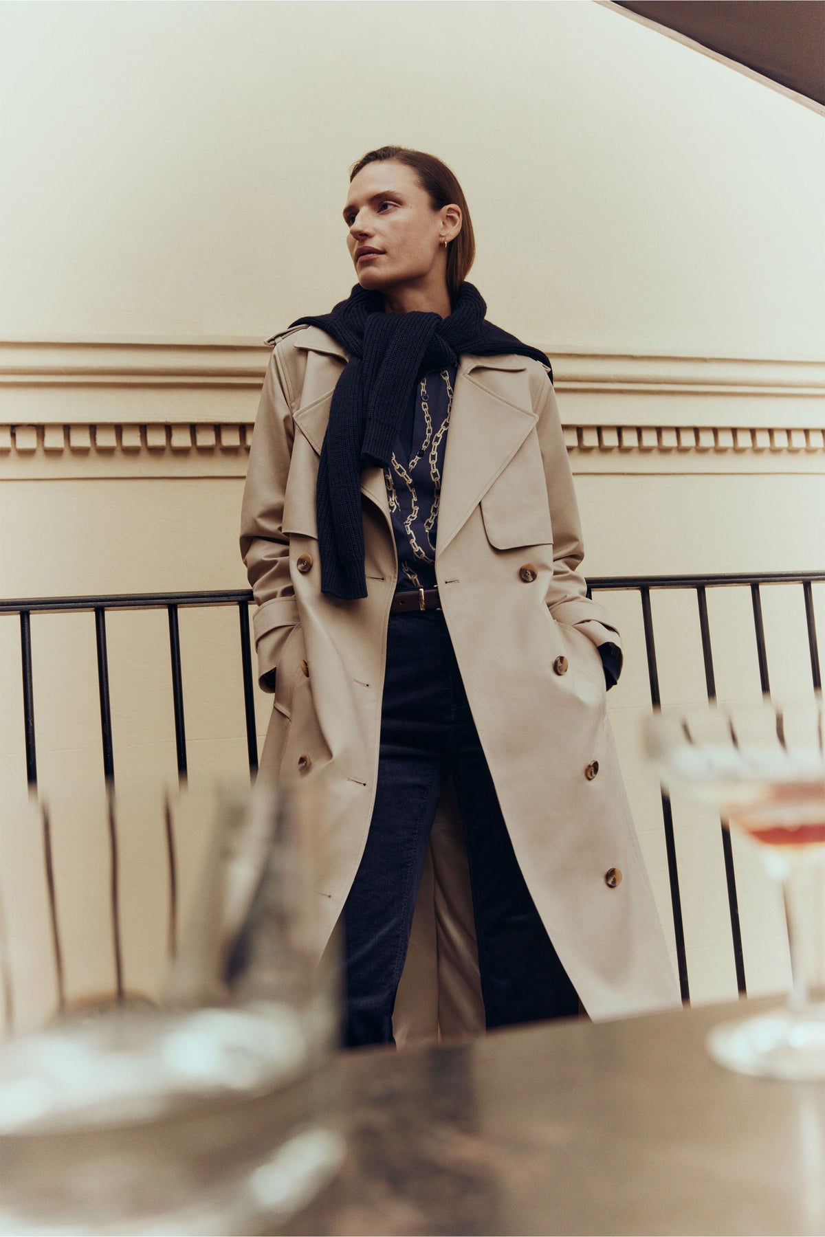 Double Cloth Trench Coat