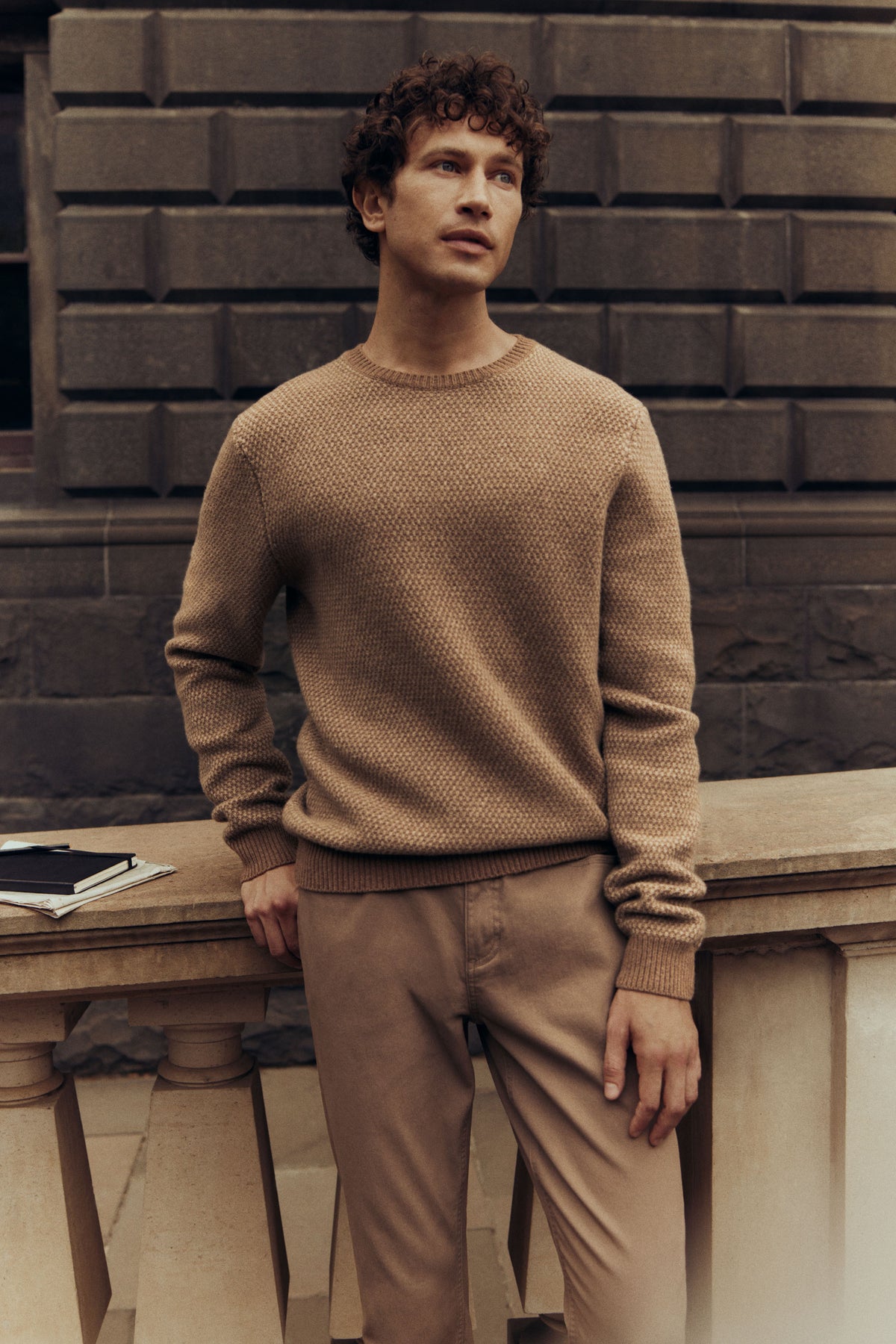 Merino Textured Stitch Crew