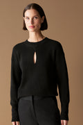 Merino Rib Keyhole Knit