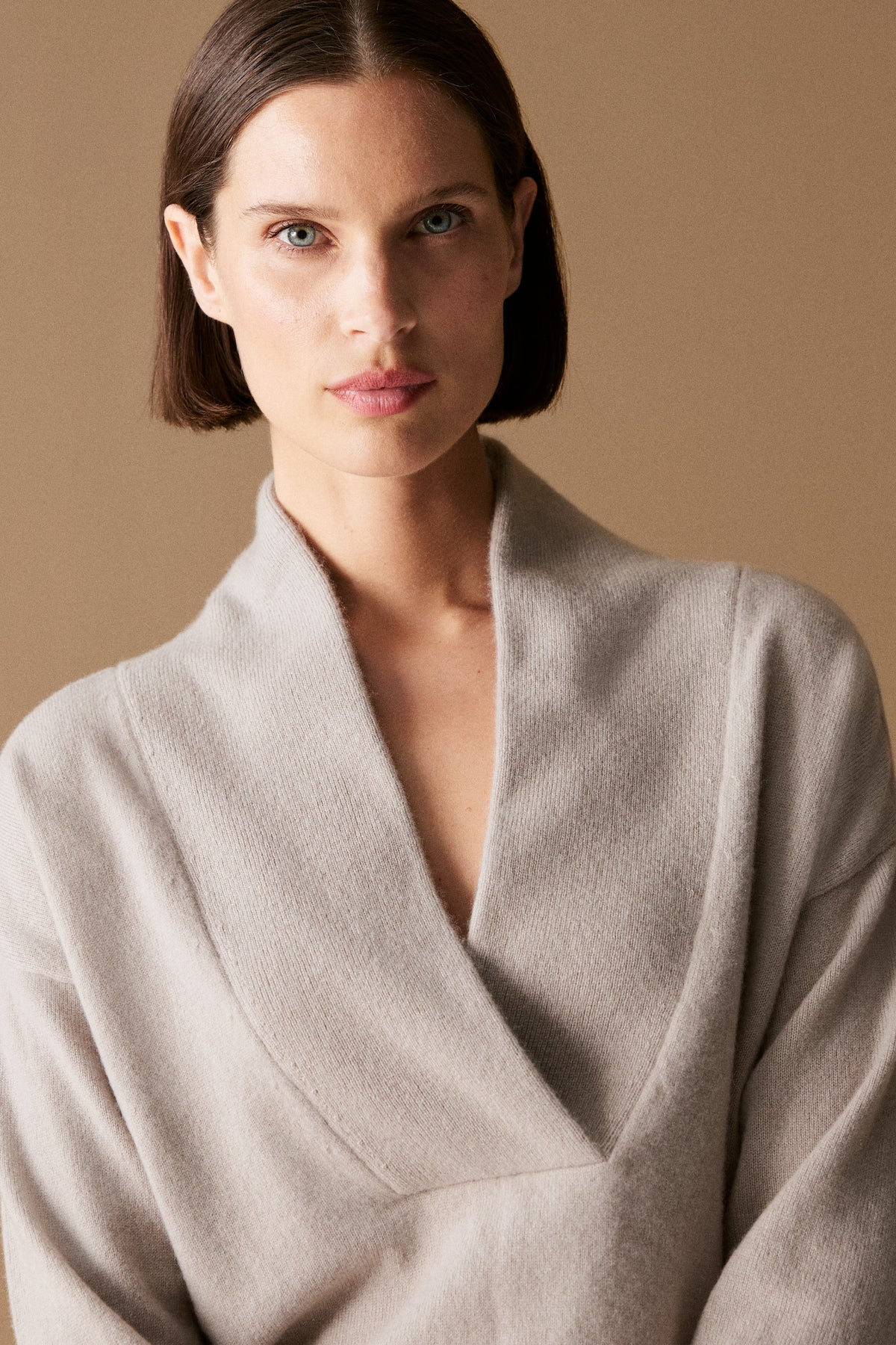 Cashmere Shawl Neck Knit