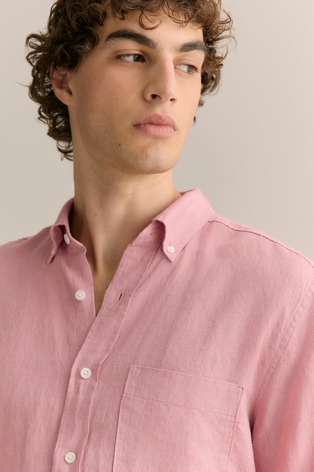 Regular Fit Delave Linen Long Sleeve Shirt