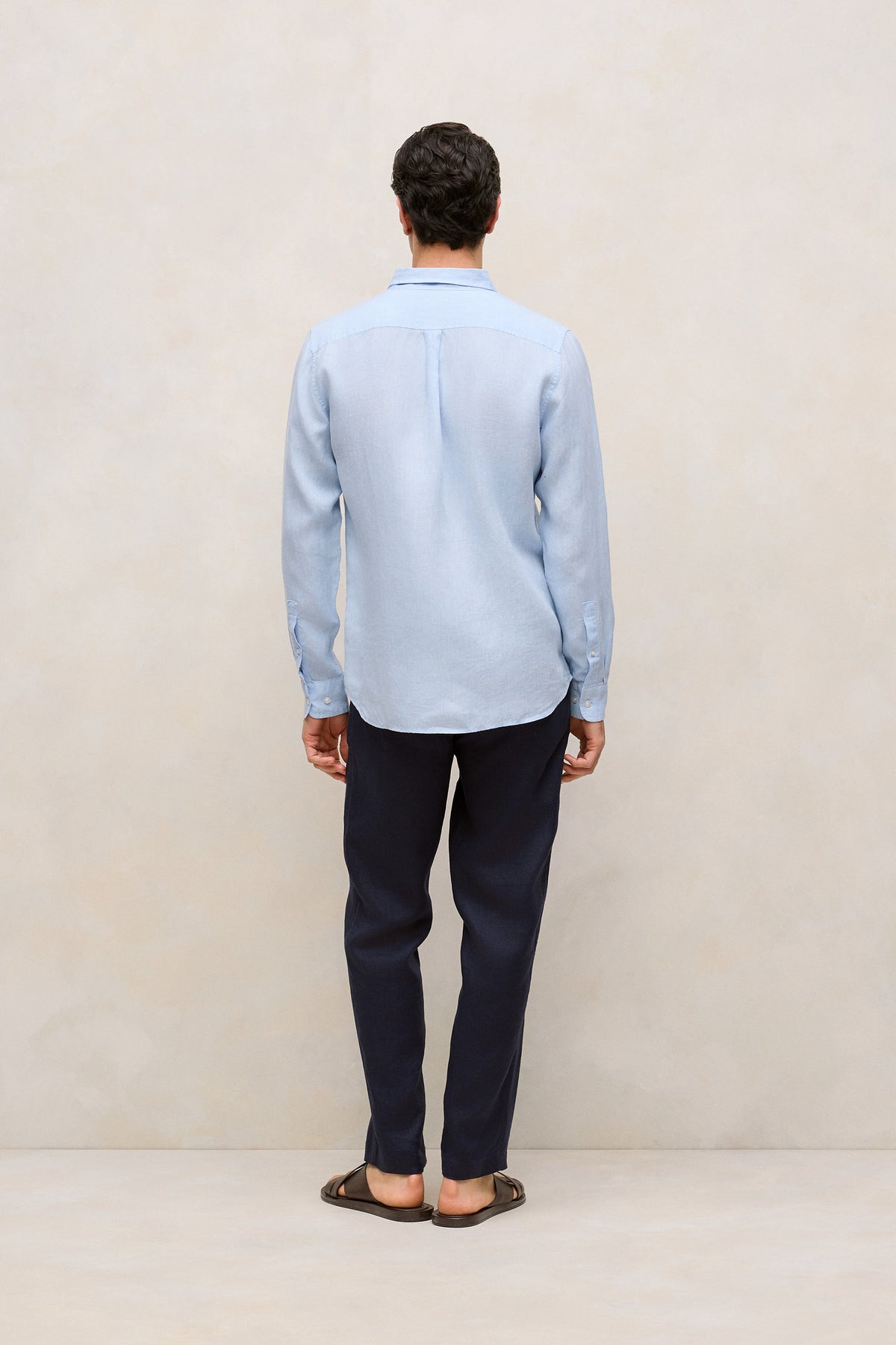 Regular Fit Delave Linen Long Sleeve Shirt