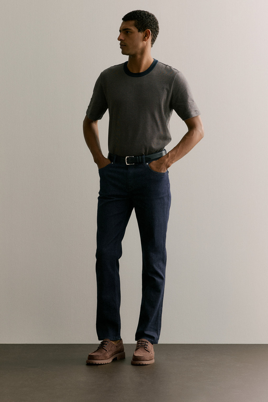 Relaxed Fit Dark Wash Jean