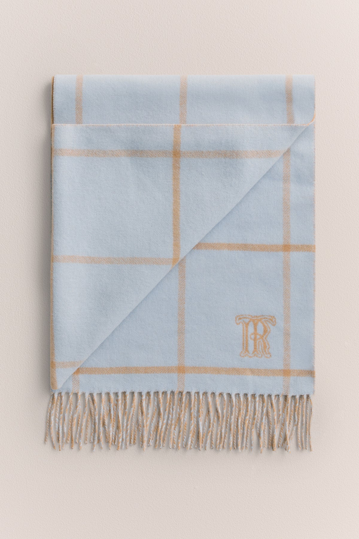 Wool Check Reversible Scarf