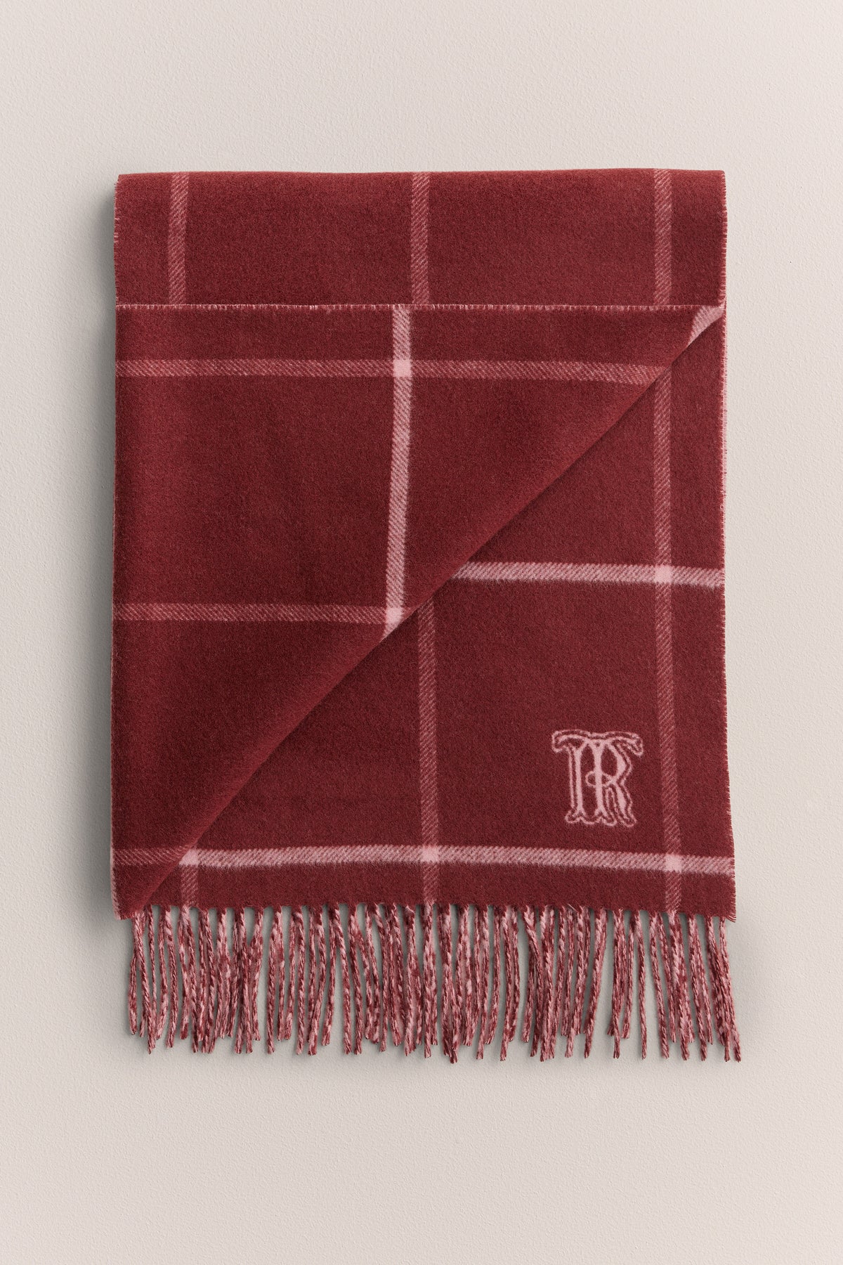 Wool Check Reversible Scarf