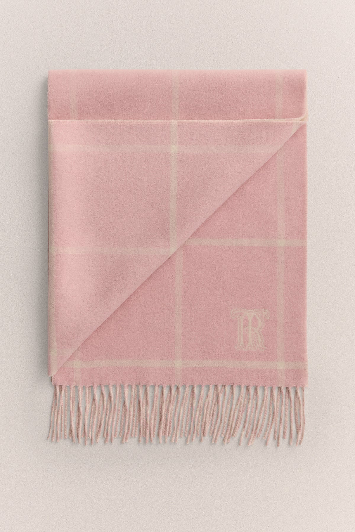 Wool Check Reversible Scarf