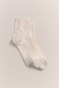 Textured Grid Crew Sock