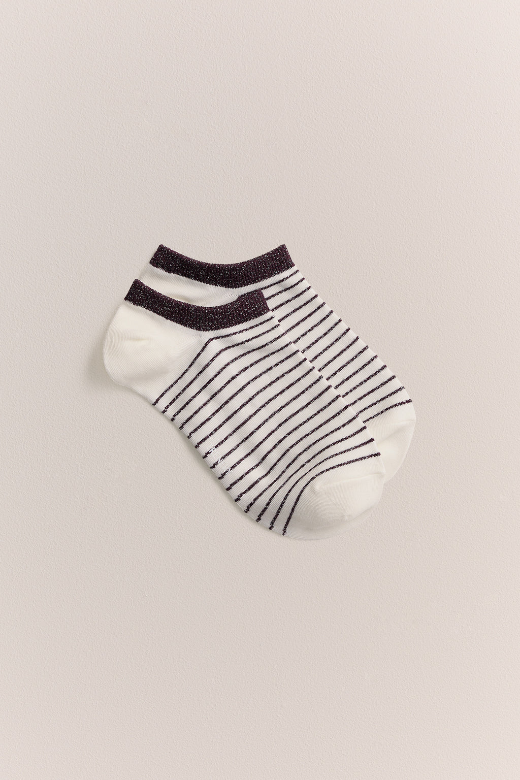 Metallic Stripe Low Cut Sock