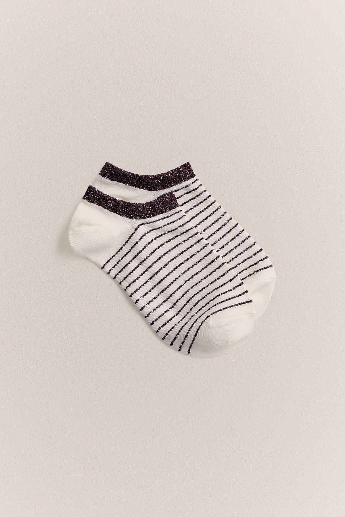 Metallic Stripe Low Cut Sock