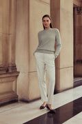 Italian Wool Blend Herringbone Pant