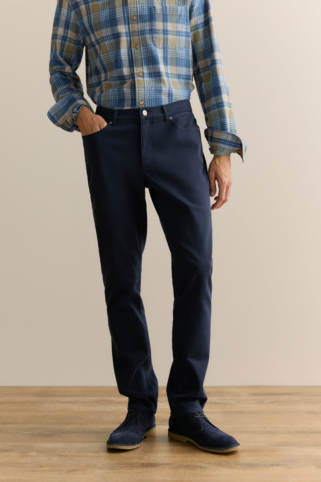 Garment Dyed Cotton Five Pocket Pant