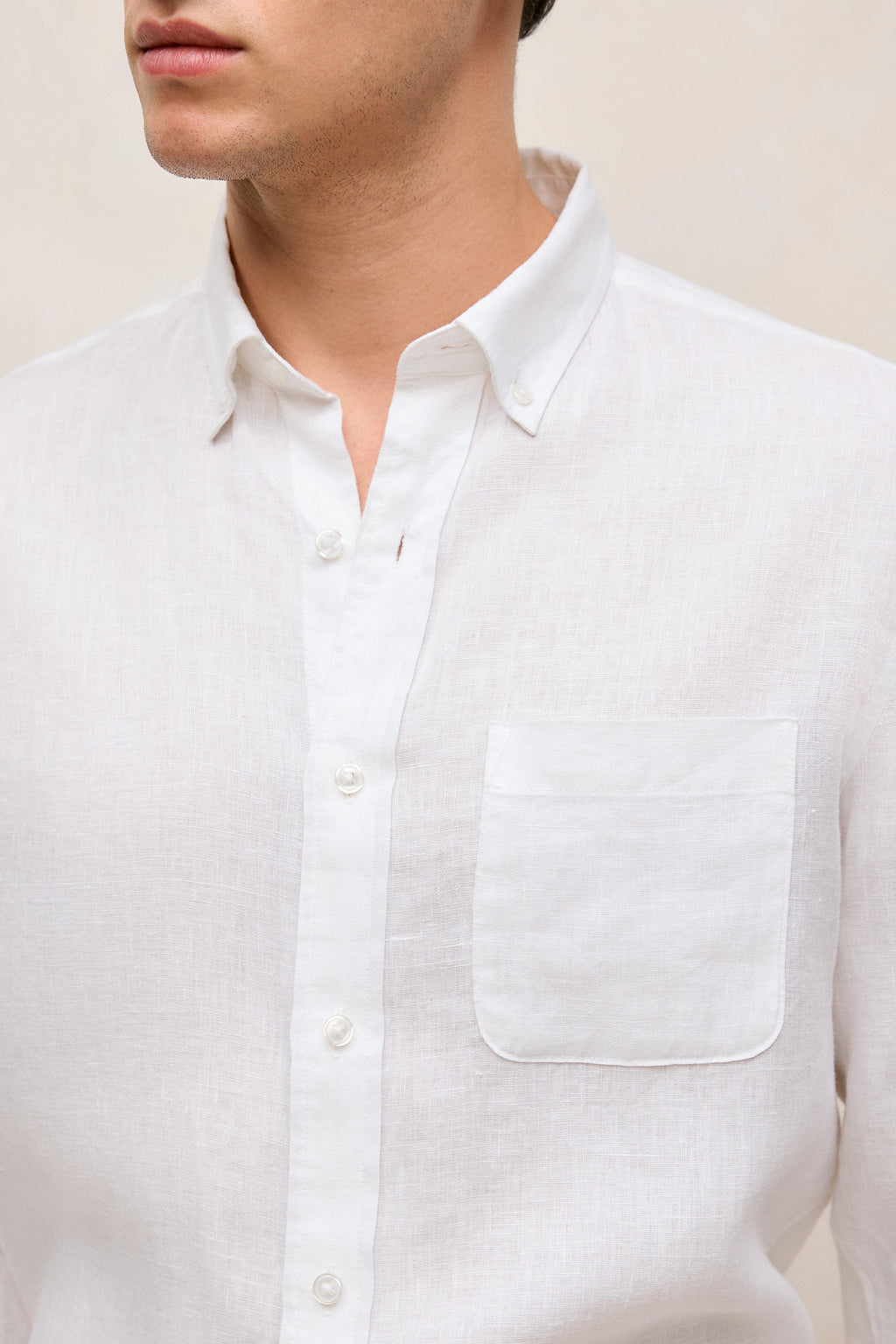 Regular Fit Linen Long Sleeve Shirt