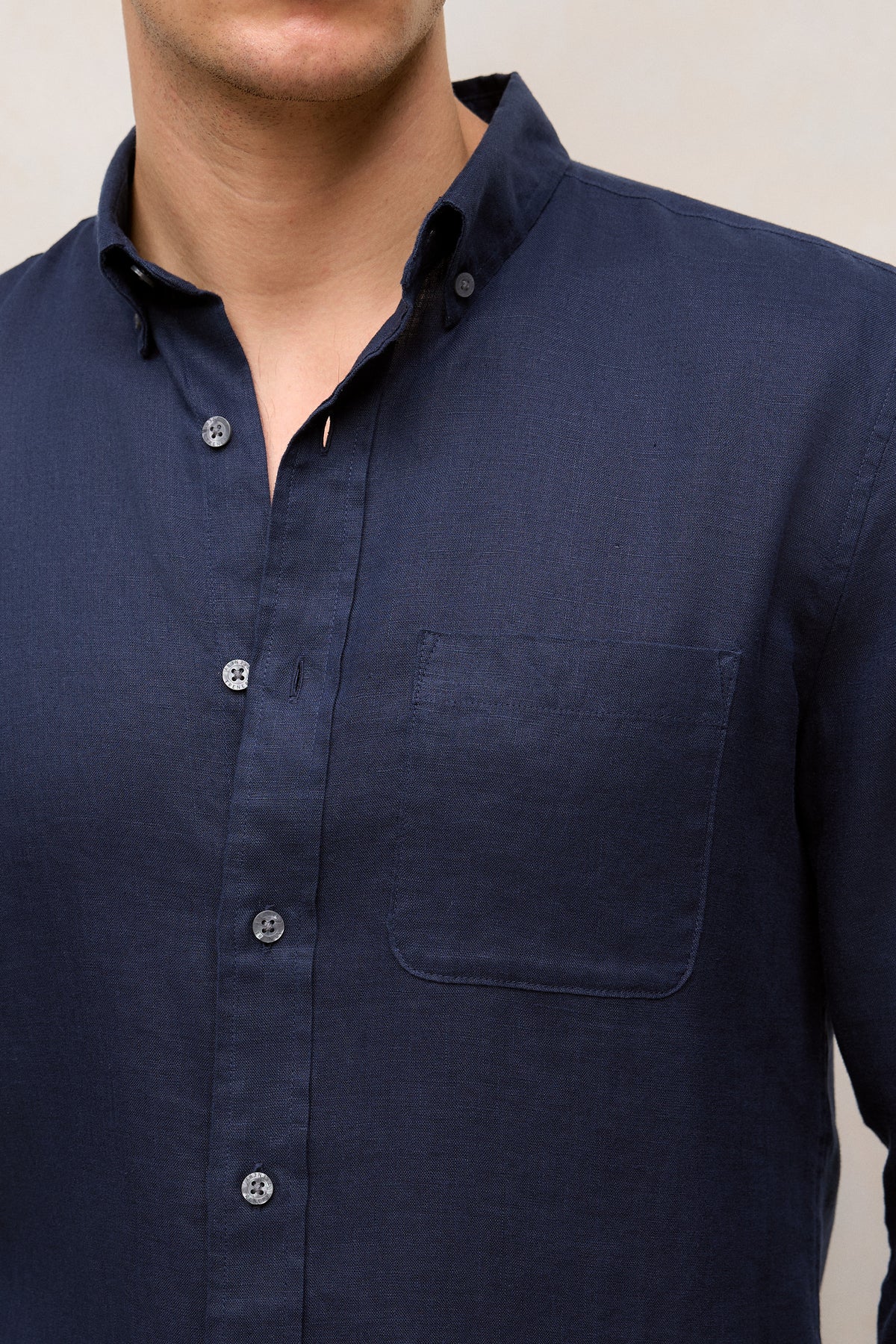 Regular Fit Linen Long Sleeve Shirt